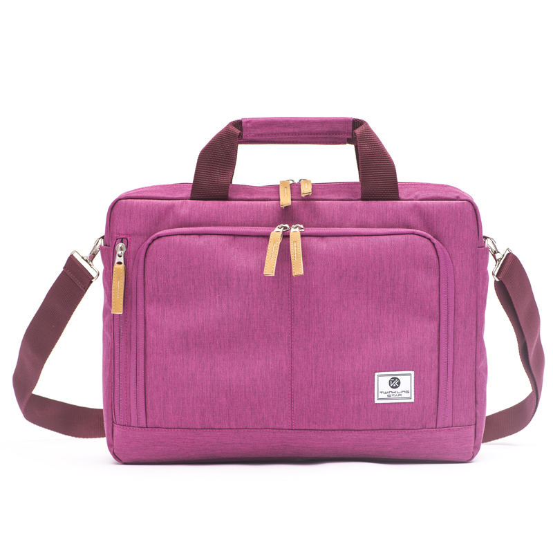 Large-capacity single-shouldered slant-spanned leisure multi-layer horizontal-style compact laptop briefcase