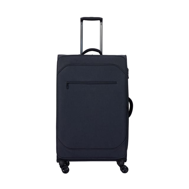 Suitcase Lug box man strong and durable large-capacity zipper suitcase universal wheel Oxford canvas password box black