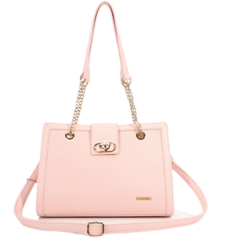  2024 new  big  square bag, exquisite and versatile,shoulder crossbody bag Fashionable PU bag -PINK， Multi-Layered For Women 