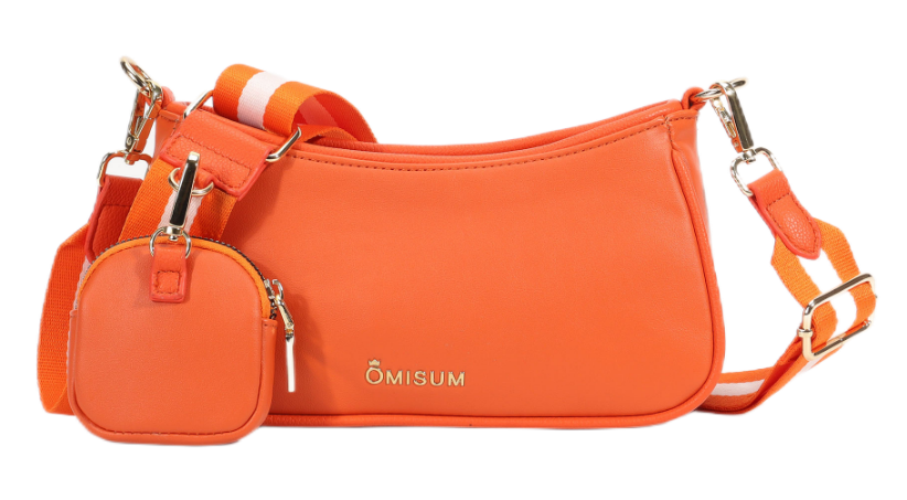 Women Shoulder Bag handbag high-end popular versatile shoulder crossbody bag Fashionable PU bag.Crafted from high-quality PU leather,Color: ORANGE;