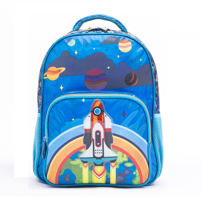 BTS backpack,This backpack is not only practical, providing space for books, stationery, and other items, but also adds a touch of fun and fantasy to kids’ everyday life,color-blue