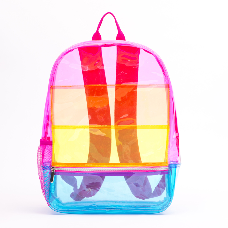 Leisure bacpack transparent backpack This bag looks very vibrant with a fresh color scheme.