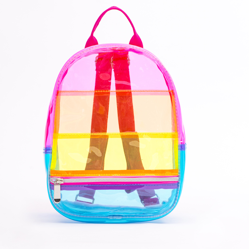 Leisure mini bacpack transparent backpack This bag looks very vibrant with a fresh color scheme.