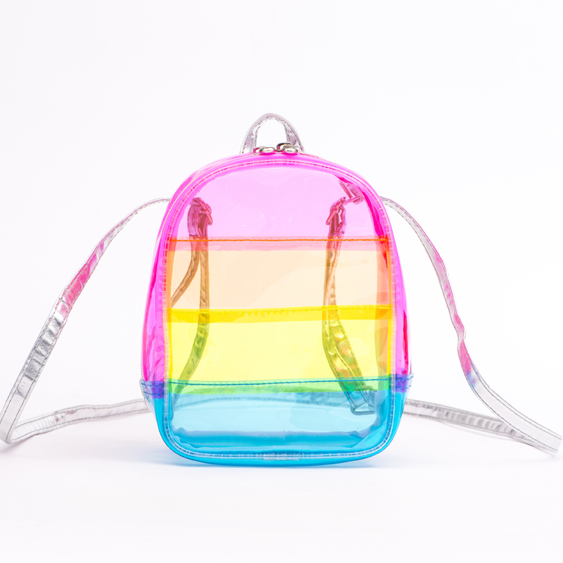 Leisure mini bacpack transparent backpack This bag looks very vibrant with a fresh color scheme.