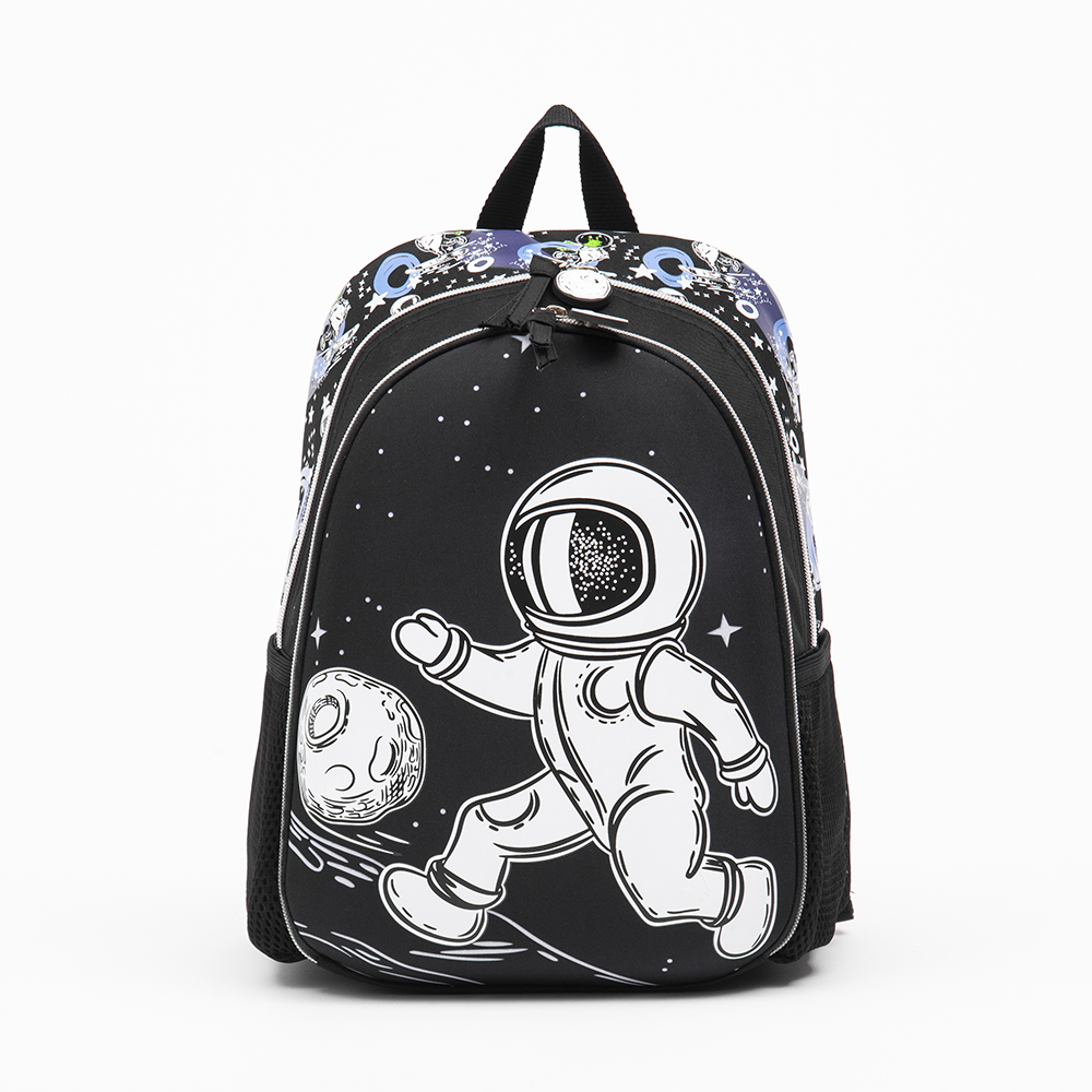 BTS  astronaut backpack，This backpack is not only practical, providing space for books, stationery, and other items, but also adds a touch of fun and fantasy to kids’ everyday life,color-black