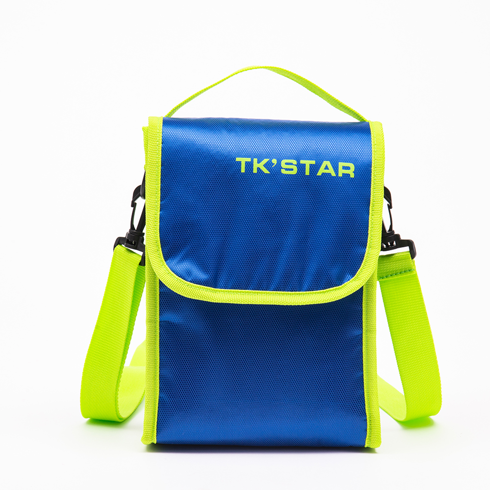 shoulder bag ,This cooler thermos bag a blue main color with green accents, giving it a fresh and eye-catching look.this cooler box is ideal for outdoor activities.